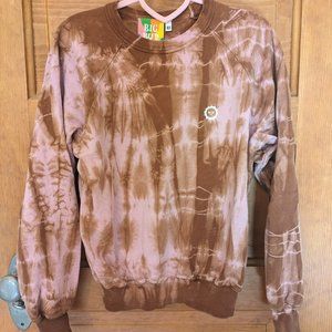 Big Bud Press BBP * Tie Dye Lightweight Crew Lilac/Brown Sz XS